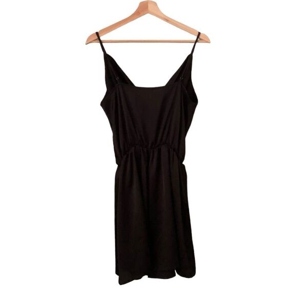 Vici Treat Satin Cowl Neck Romper in Black Size Extra Large - Picture 7 of 11